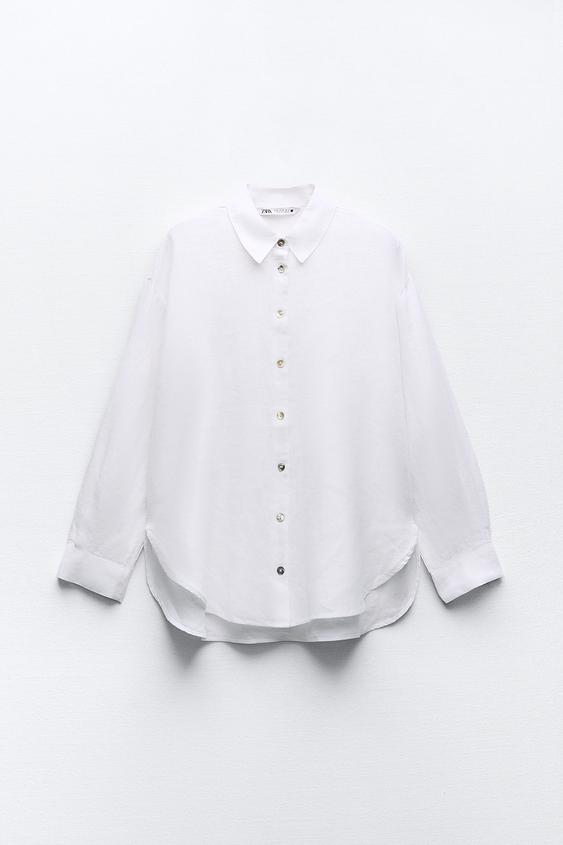 white linen shirt for women Summer Shirt